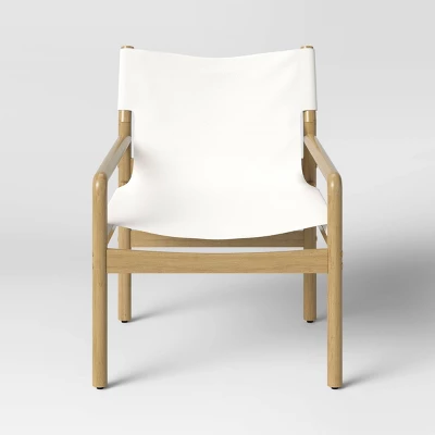 Northlake Dowel Frame Sling Accent Chair Canvas Cream - Threshold™ - Image 2