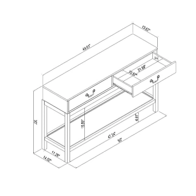 Brandeis Woven Console Table Brown - Threshold⢠Designed With Studio McGee - Image 7