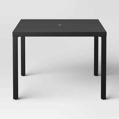 Metal Beech 4 Person Square Rust And UV-Resistant Outdoor Patio Dining Table - Threshold™ - Image 2