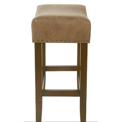 24" Rumford Saddle Counter Height Barstool With Wood Leg - Threshold⢠- Image 2