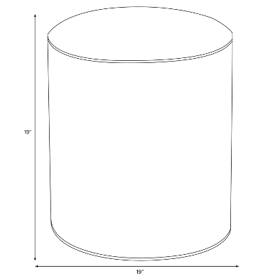 Contrast Welt Drum Ottoman In Velvet - Threshold™ - Image 3