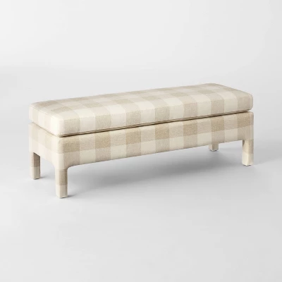 Bellfield Fully Upholstered Bench Checkered - Threshold™ Designed With Studio McGee - Image 2