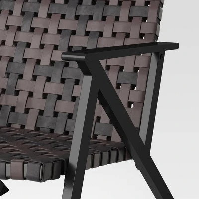 2pc Campton Club Outdoor Patio Chairs, Arm Chairs Brown - Threshold⢠- Image 3