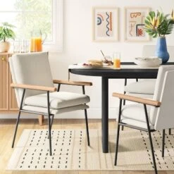 Catlett Oval Modern Wood Dining Table Black - Thresholdâ˘