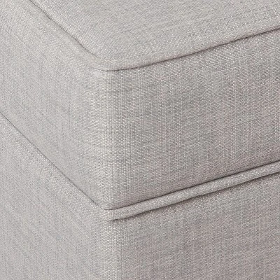 Shelton Tufted Top Storage Ottoman - Gray - Thresholdâ˘: Upholstered Rectangular Furniture With Lid - Image 5