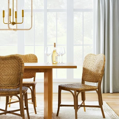 Interlaken Rattan With Woven Seat And Back Dining Chair - Threshold⢠Designed With Studio McGee