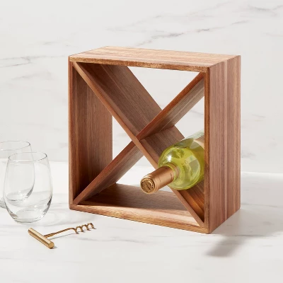 Acacia 4-Bottle Wine Rack Box - Thresholdâ˘