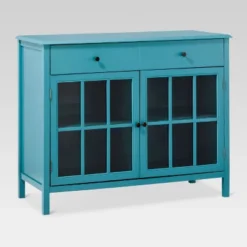 Windham 2 Door Accent Buffet, Cabinet With Shelves - Teal - Thresholdâ˘