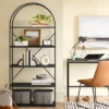 72" Glasgow Metal Arch Bookshelf Black - Threshold™