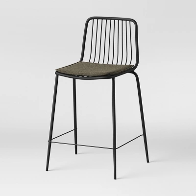 Set Of 2 Sodra Rounded Seat Wire Counter Height Barstool Black - Threshold⢠- Image 3