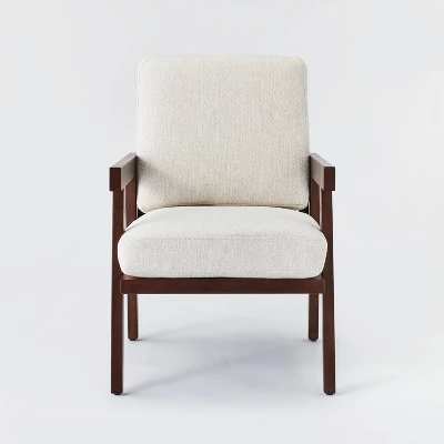 Grantsville Wood Frame Accent Chair With Grid Back - Threshold⢠Designed With Studio McGee - Image 2