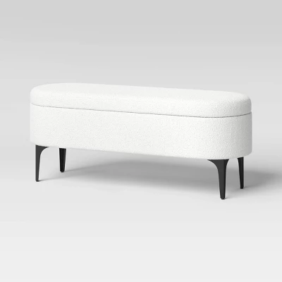 Storage Bench With Metal Legs Cream Boucle - Threshold⢠- Image 6
