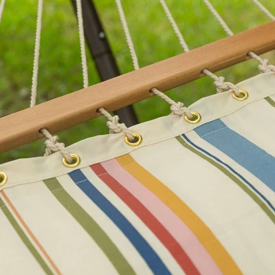 13' Pillowtop Outdoor Fabric Hammock With Spreader Bar Terracotta Pink - Threshold⢠- Image 2