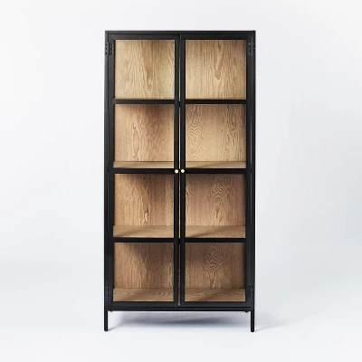 60" Crystal Cove Glass Cabinet Black - Threshold⢠Designed With Studio McGee - Image 2