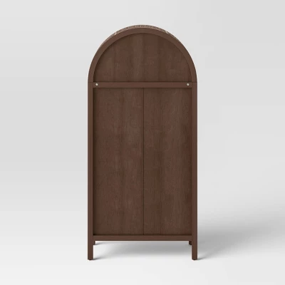 Woven Arched Wood Cabinet - Threshold⢠- Image 3