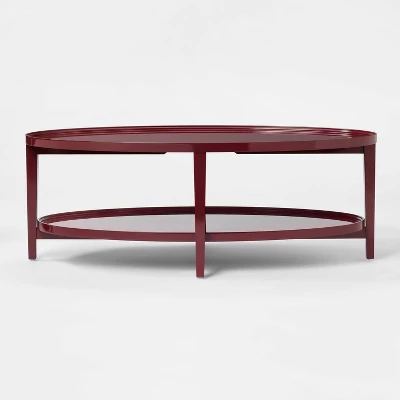 Coffee Table Lacquer Finish Dark Red - Threshold™ Designed With Studio McGee - Image 2