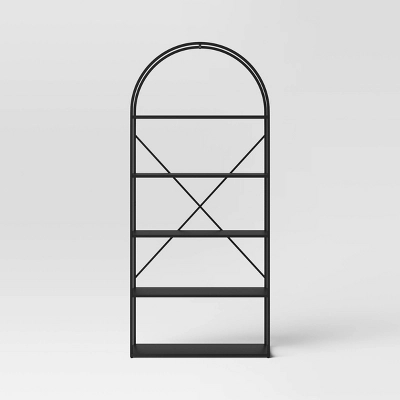 72" Glasgow Metal Arch Bookshelf Black - Threshold⢠- Image 2